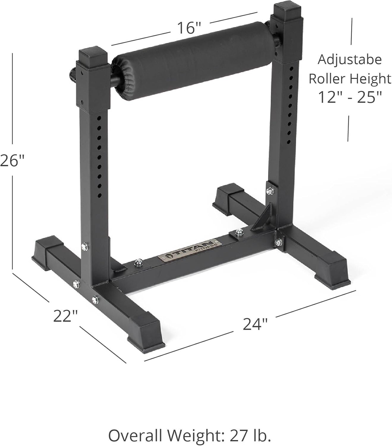 Titan Fitness Single Leg Squat Roller, Stand-Alone Bulgarian Split Squat Lower Body Specialty Machine