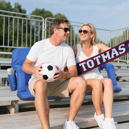 Sportneer Stadium Seats for Bleachers, Bleacher Chairs with Back and Cushion Bleacher Seats with Back Support Padded Stadium Chair with Armrests 6 Reclining Positions for Sport Events Camping Beaches