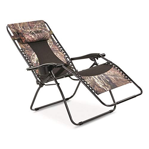 Guide Gear Oversized Zero Gravity Camping Chair, Recliner, Outdoor, Portable, Folding, 500-lb. Capacity Mossy Oak Country Camo