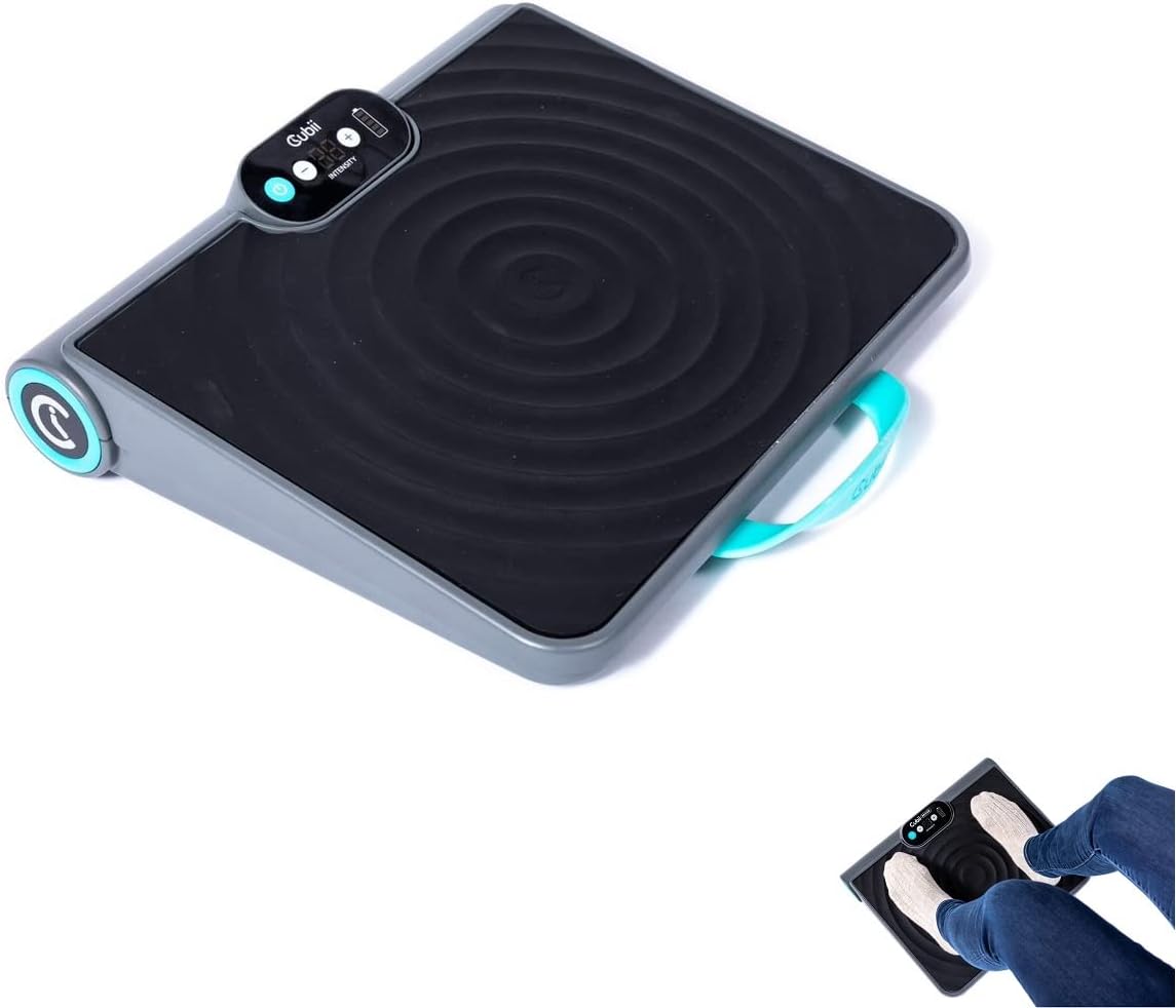 Cubii Revive - Cordless Portable Foot and Lower Leg Massager Vibration Foot Plate, Ultra-Quiet Vibration for Relaxation, Recovery, Rejuvenation with Customizable Intensity Levels
