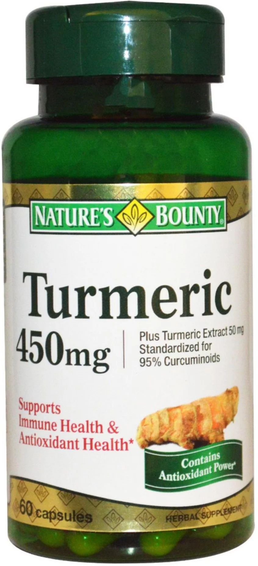 Nature's Bounty Turmeric Capsules 60 Capsules (Pack of 2)