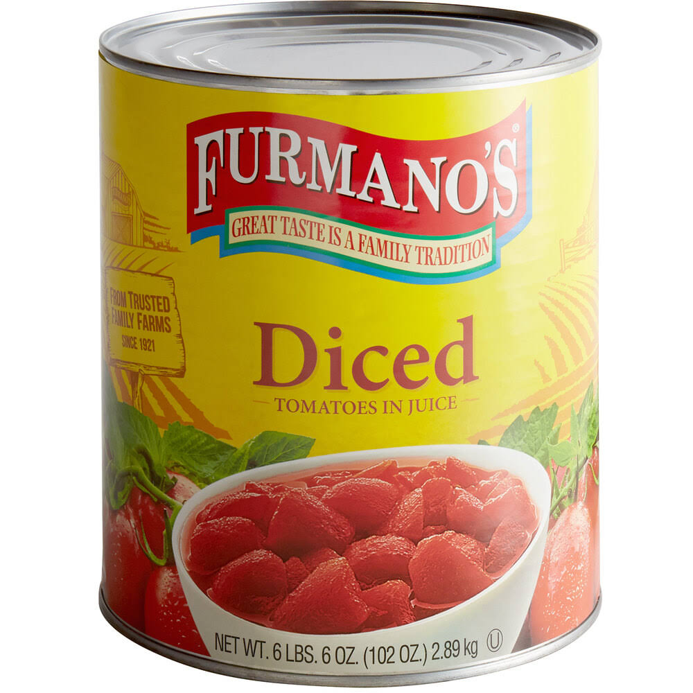 Furmano&s #10 Can Diced Tomatoes with Juice - 6/Case