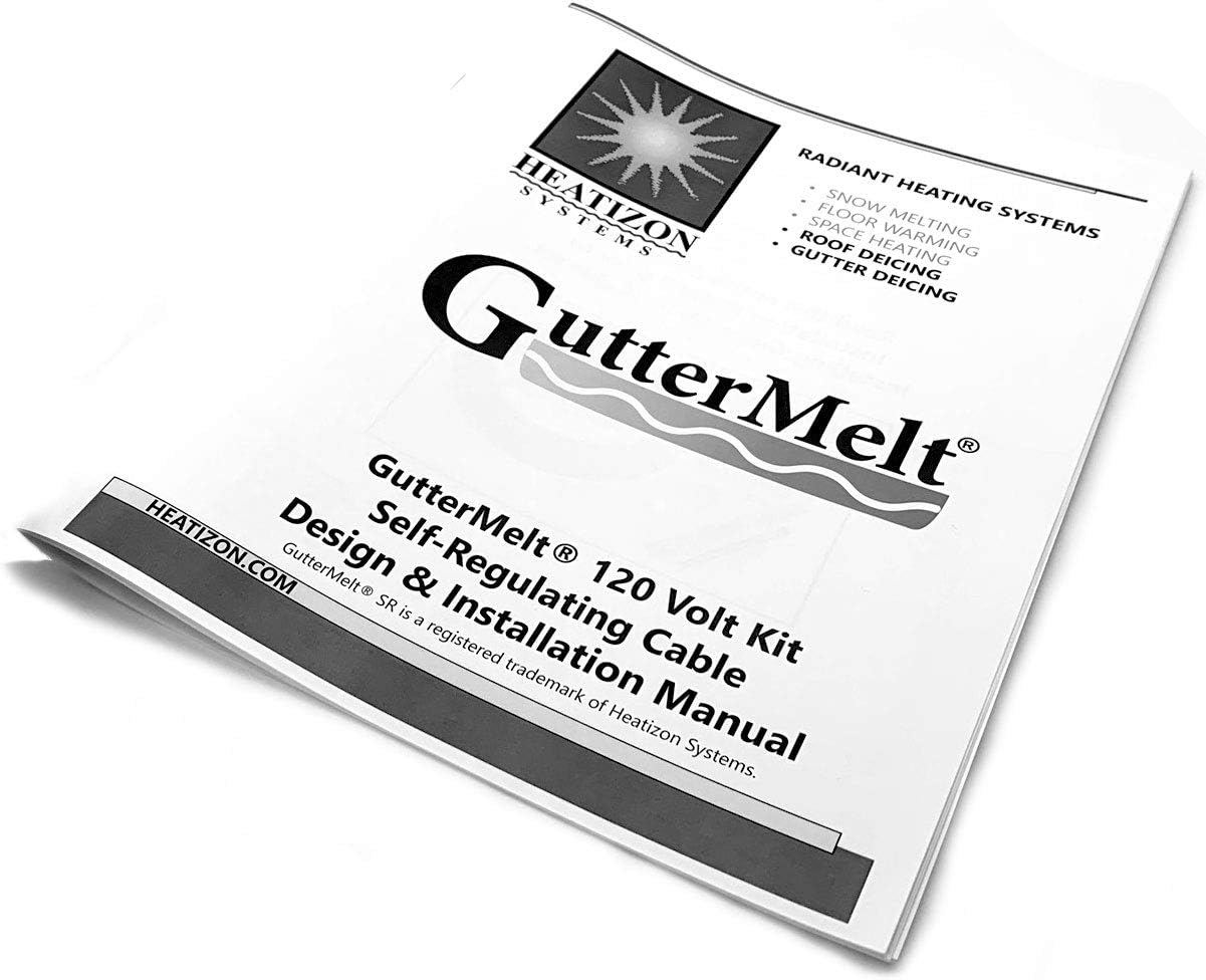 Heatizon GutterMelt 9 Watts Per Foot Roof & Gutter Snow Deicing Cable Kit (50 feet)