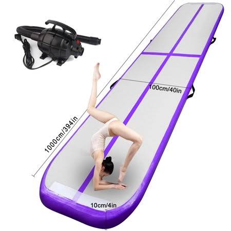Fbsport Purple 10m/32.8ft Inflatable Air Track Tumbling Gymnastic Mat Floor Home Training w/ Pump