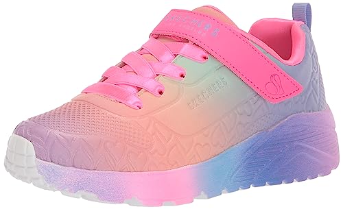 Skechers girl's Street Uno Lite-Bright Hearts Sneaker