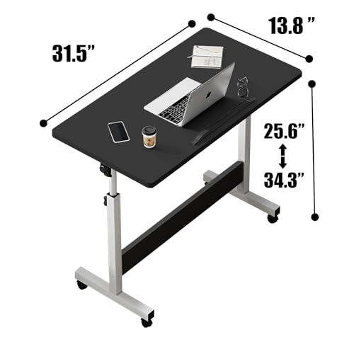 XUEGE Manual Adjustable Desk, Height Adjustable Standing Desk, Ergonomic Home Office Computer Workstation Writing Desk for Study Room, Bedroom