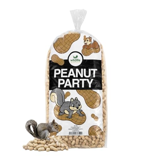 Peanut Party Unprocessed, Raw in-Shell Peanuts Wildlife Animal Food, 25lb - Rich in Protein, Healthy Fats, and Essential Nutrients for Birds, Squirrels and Waterfowl