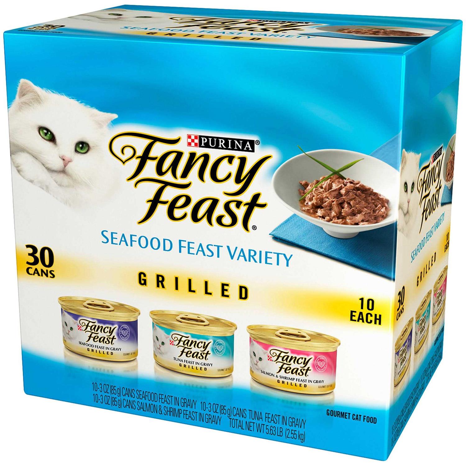 Purina Fancy Feast Gravy Wet Cat Food Variety Pack Seafood Grilled Collection - Pet Supplies online store