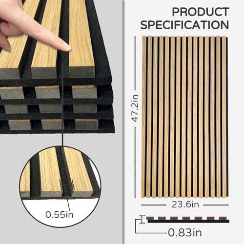 4 Pack Wood Wall Panels, 47.2” x 23.6