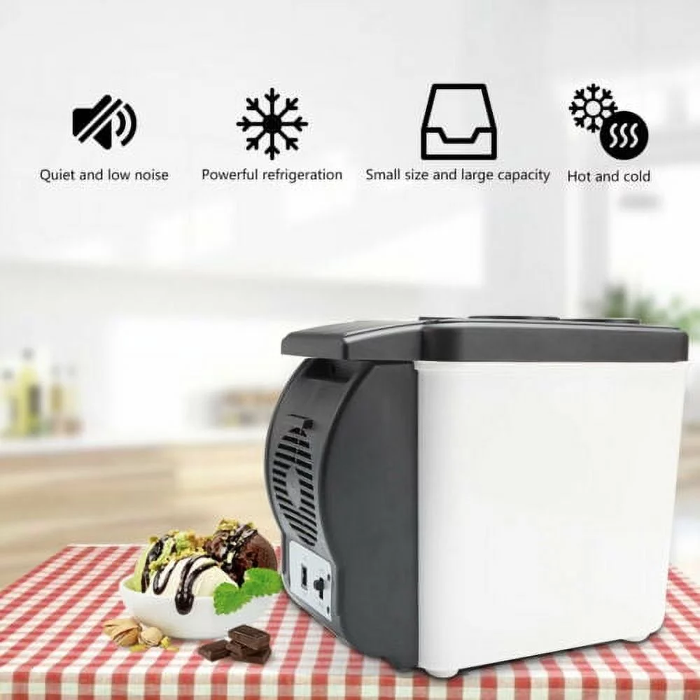 Portable Car Cooler Mini Fridge Warmer Truck Electric Refrigerator 6 Liter 38W