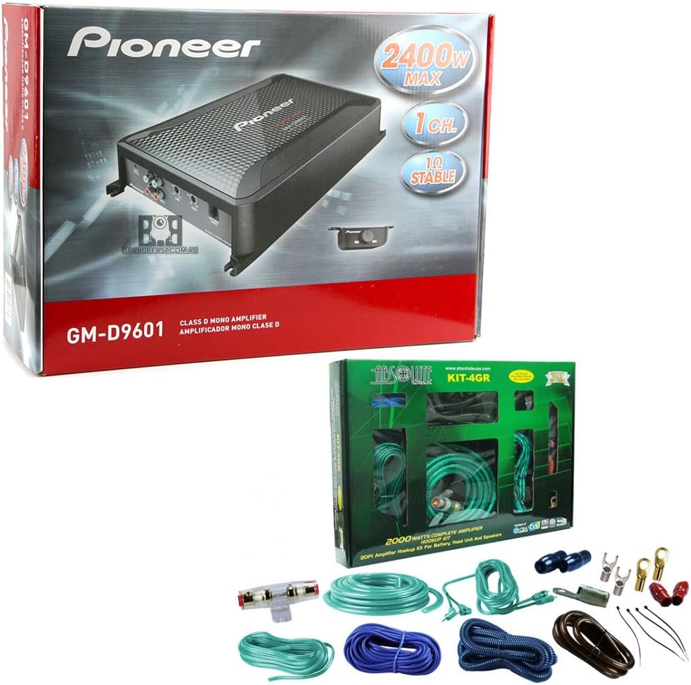 Pioneer GM-D9701 2400W Max 1-Channel GM Digital Champion Series Class-D Monoblock Car Audio Stereo Amplifier w/Wired Bass Boost Remote