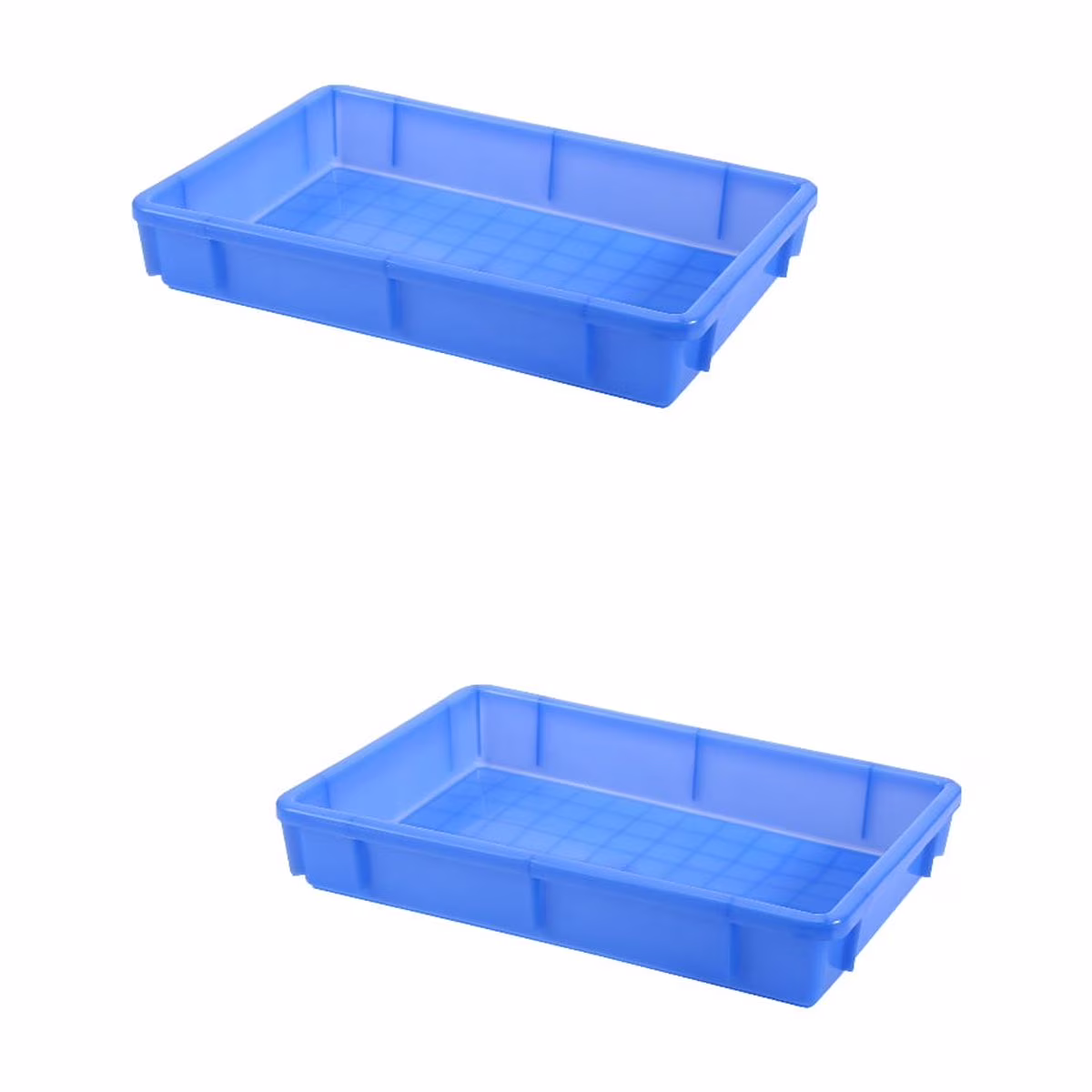 2pcs Rectangle Logistics Turnover Box Storage Box Plastic Warehouse Utility Box