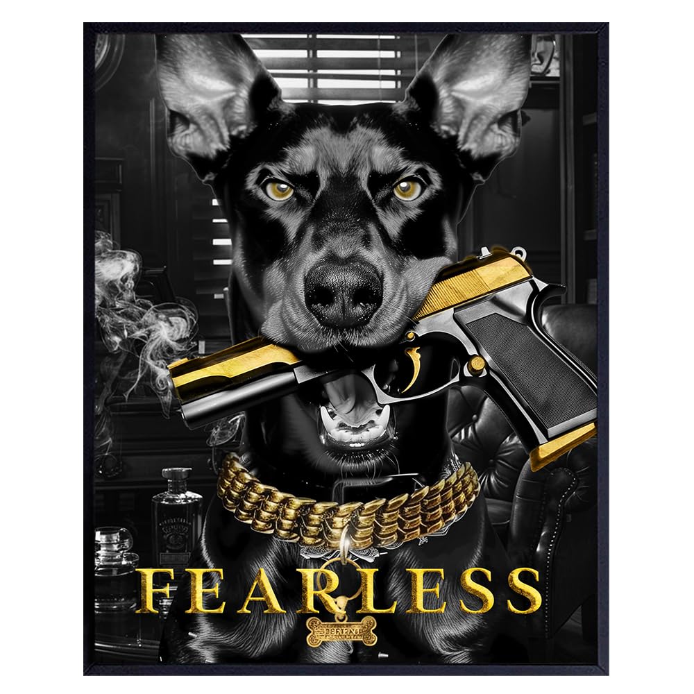 Masculine Bedroom Decor for Men - Home Gym Decor - Black Office Decor - Success Wall Decor - Man Cave Signs - Executive Office Decor - Boss Gifts - Motivational Quotes Wall Decor - Manly Wall Decor