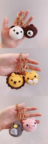 Wobbles Crochet Animal kit-Crochet kit for Beginners-Crochet Kit with Step-by-Step Video Tutorials, Learn to Crochet Kits for Adults and Kids, DIY Knitting Supplies, 8 Packs Animals Family(40%+ Yarn)