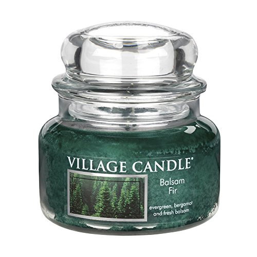 Village Candle Mulled Cider Large Glass Apothecary Jar Scented Candle, 21.25 oz, Red