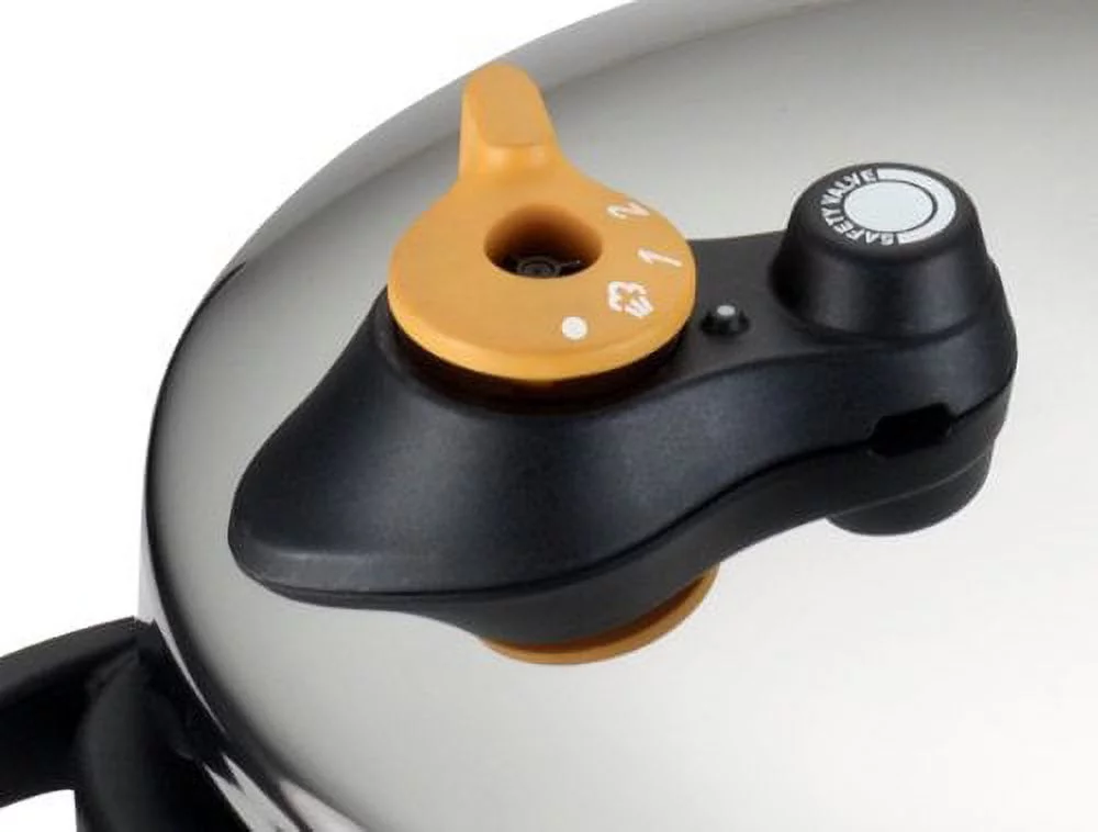 T-fal P25107 Stainless Steel Dishwasher Safe PTFE PFOA and Cadmium Free 10 / 15-PSI Pressure Cooker Cookware, 6.3-Quart, Silver