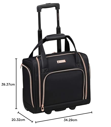 LONDON FOG Bromley 15-Inch Under The Seat Bag, Black