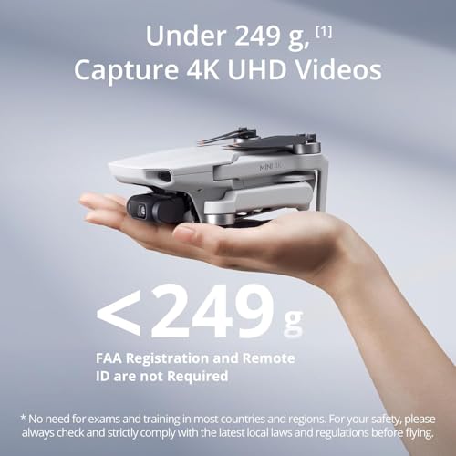 DJI Mini 4K Drone Quadcopter with Camera for Adults, Under 249 g, 3-Axis Gimbal Stabilization, 10km Video Transmission, Auto Return, Wind Resistance, 31-Min Flight Bundle with Deco Gear Accessories