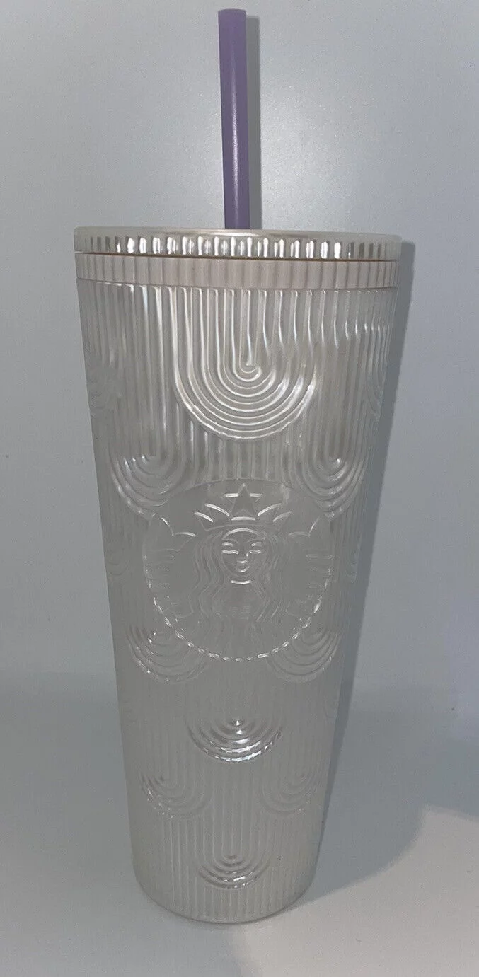 Starbucks 2023 Spring Pearl White 24oz Mermaid Venti Tumbler