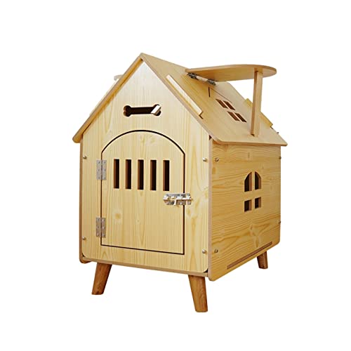 Wooden Cat House, Dog Kennel, Cozy Cat Condo, Weatherproof Outdoor Cat Enclosures, Pet Play and Habitat, Indoor Decorative Furniture Cat Cage, Feral Stray Cat Shelter (Size : 80x55x74CM)