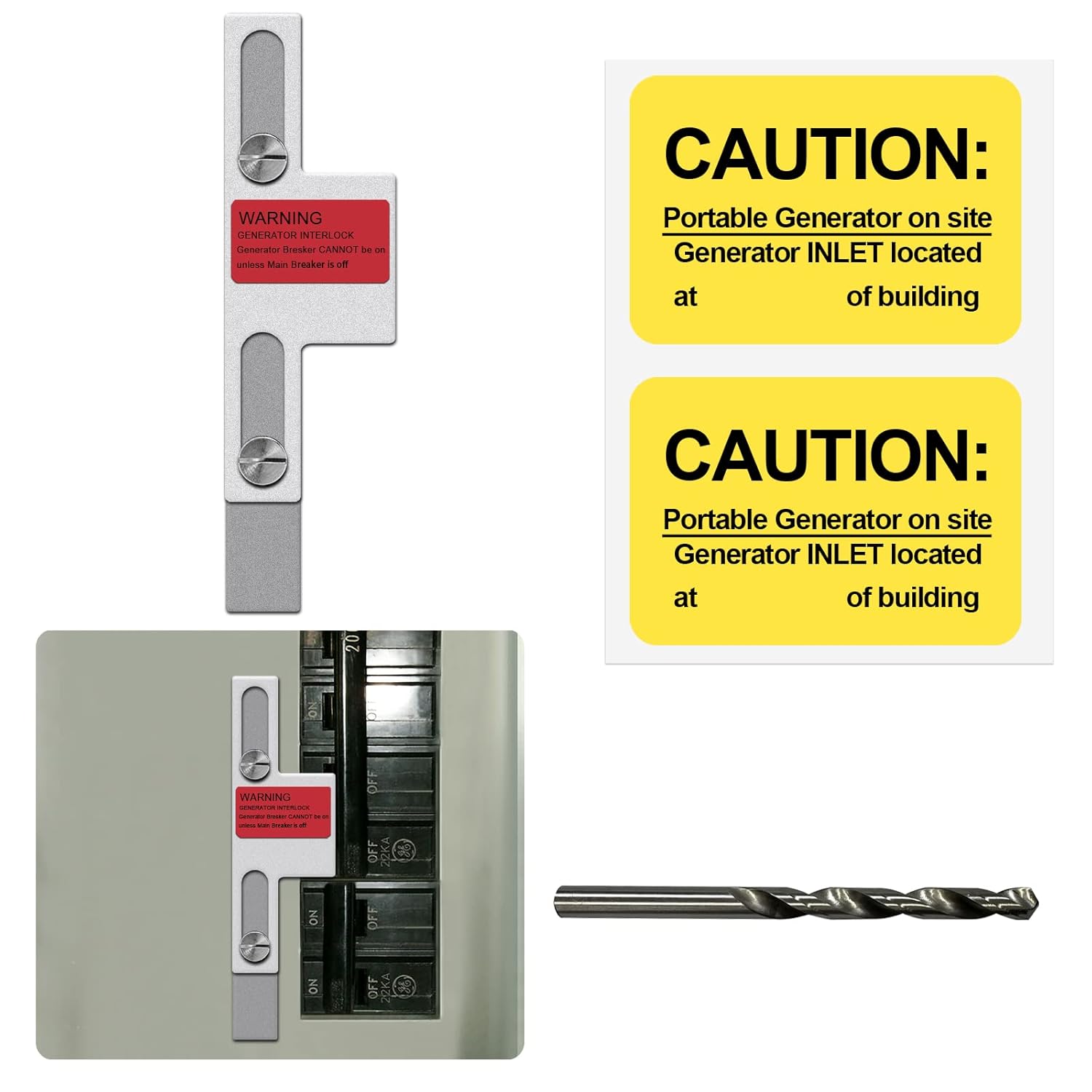 ZTTXL Generator Interlock Kit Compatible with Square D Generator Interlock Kit for Homeline Meter Main 150 or 200 amp Breaker, Professional and Interlock Kit The Pack of 2
