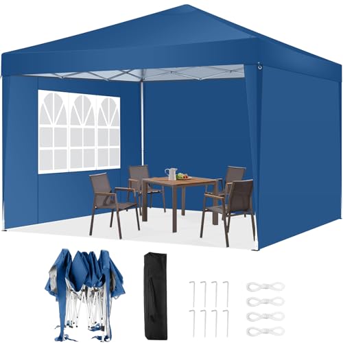 COBIZI Canopy 10x20 Pop Up Canopy Tent with 6 Sidewalls Party Tents for Parties Weddings Backyard Waterproof Canopy Outdoor Commercial Canopy Event Tent with Stakes, Ropes, White