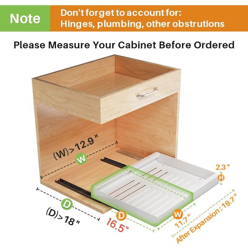 Pull out Cabinet Organizer, Expandable(11.7