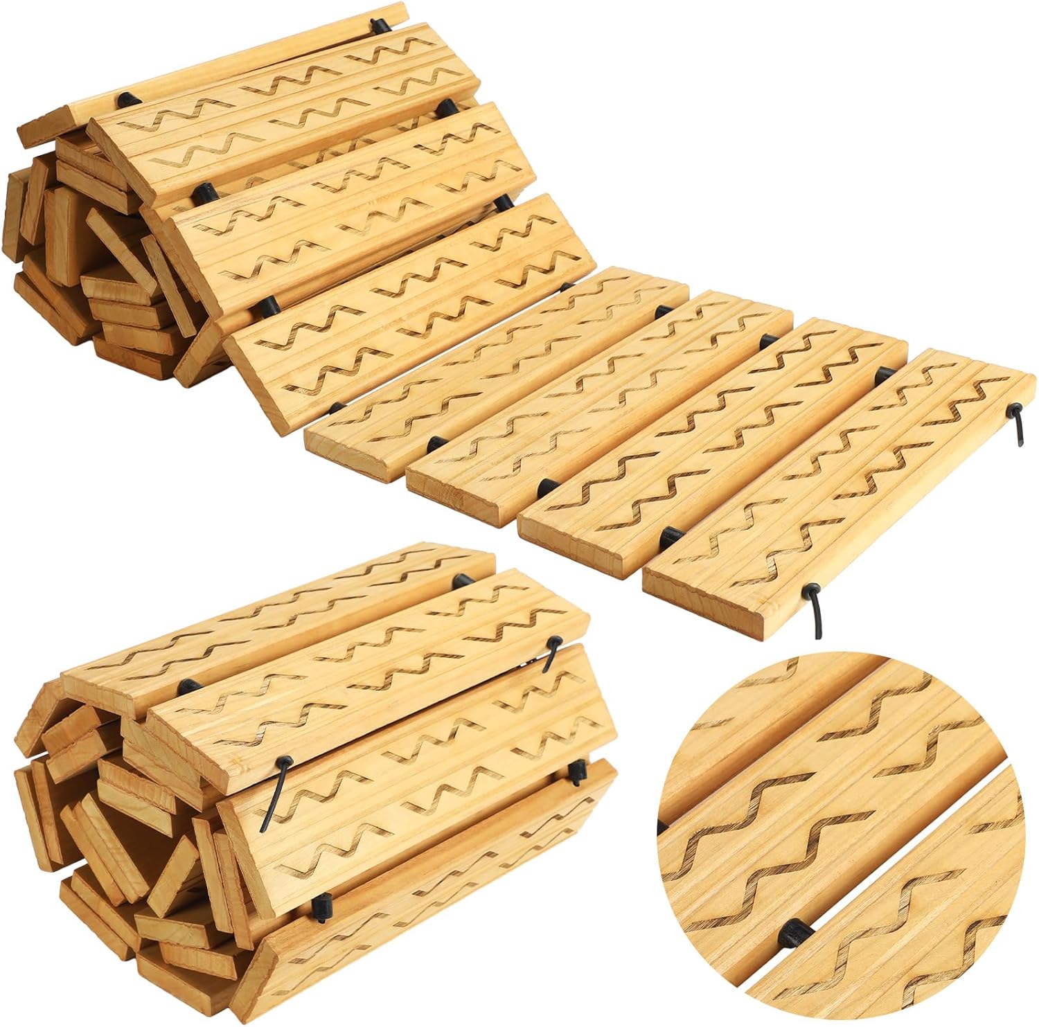 Wooden Garden Pathway Walkway 8 ft Non Slip Pavers Outside Walkway Pathway Garden Path Decor Weather-Resistant Roll up Beach Wood Road Floor Wedding Party Pathways