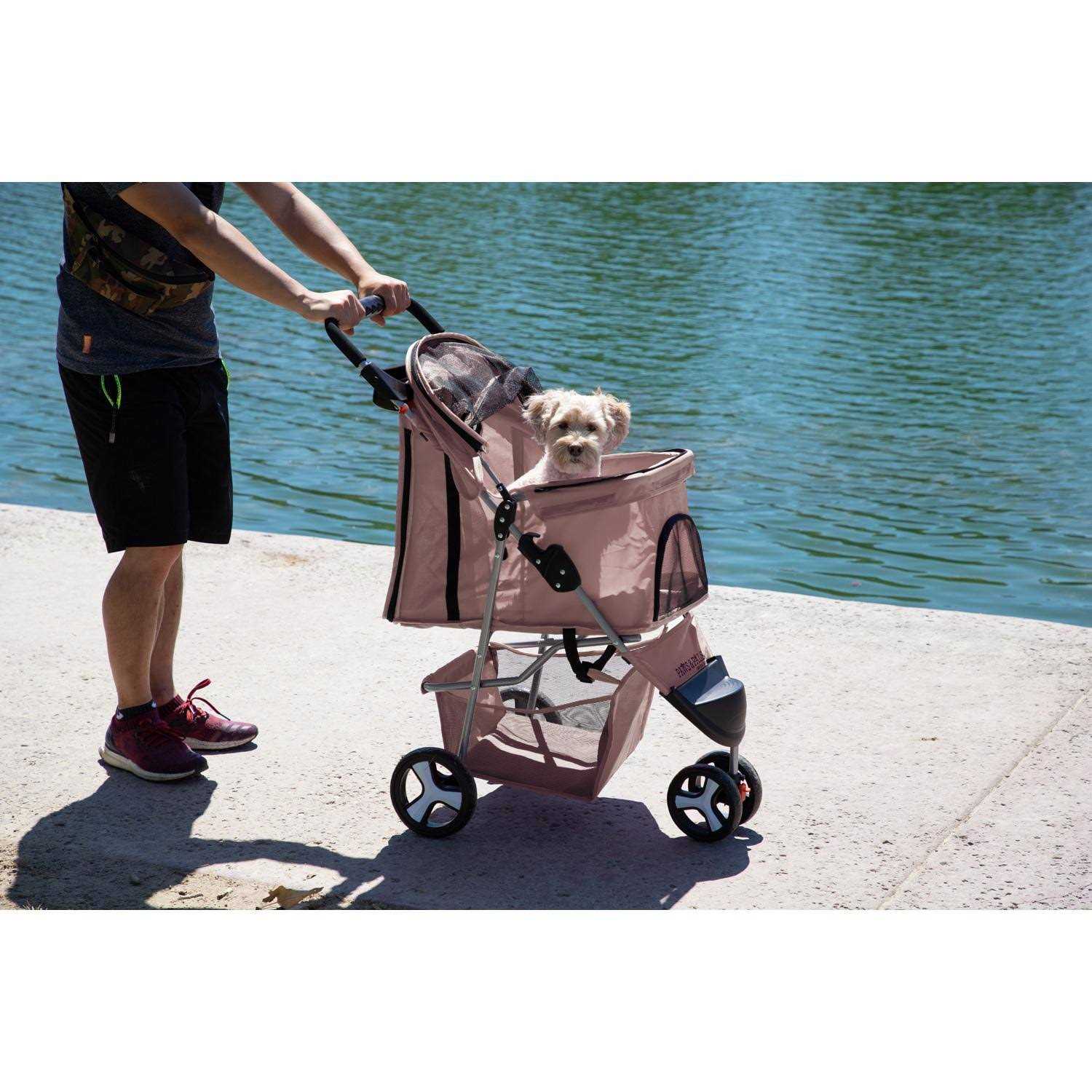 Paws & Pals 3 Wheel Foldable Pet Stroller - Pet Supplies online store