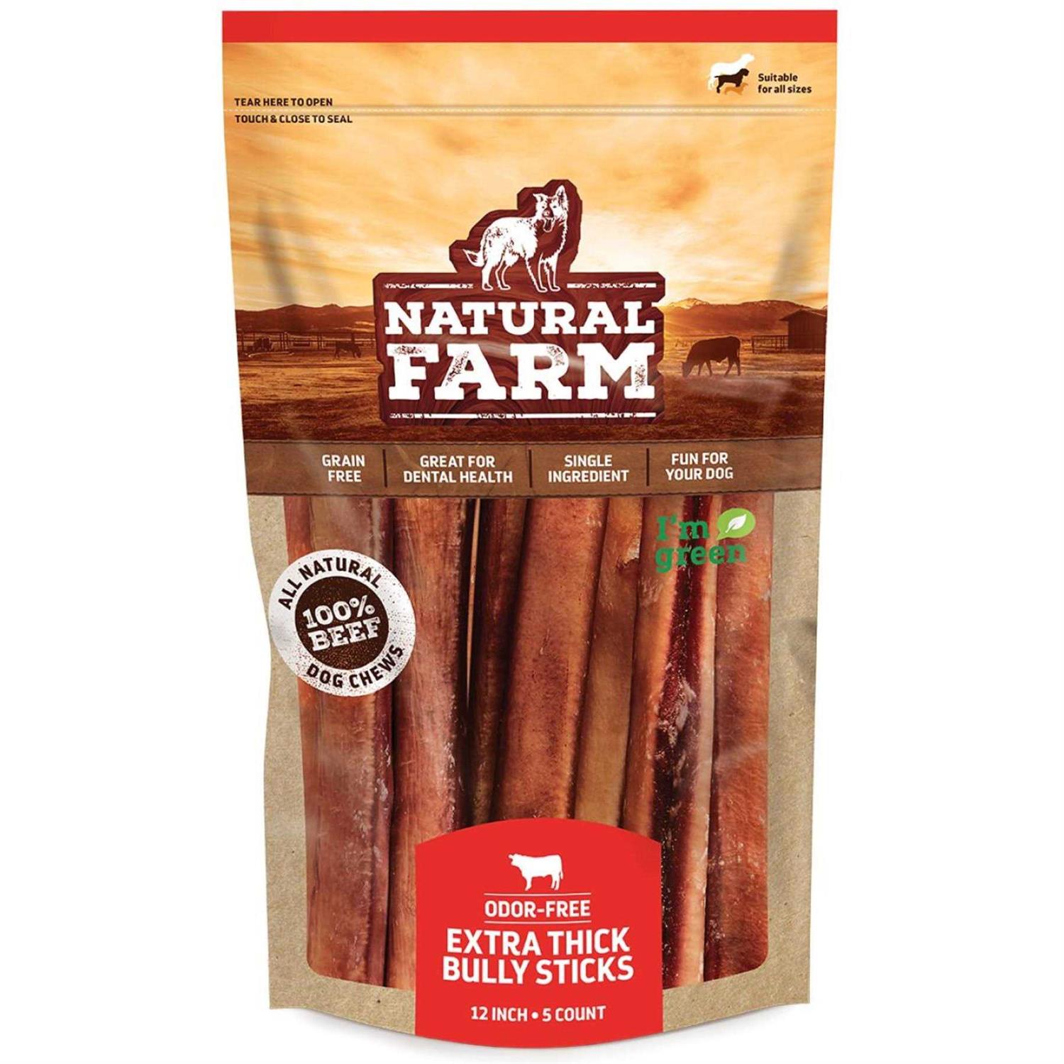 Natural Farm Bully Sticks Odor Free - Pet Supplies online store