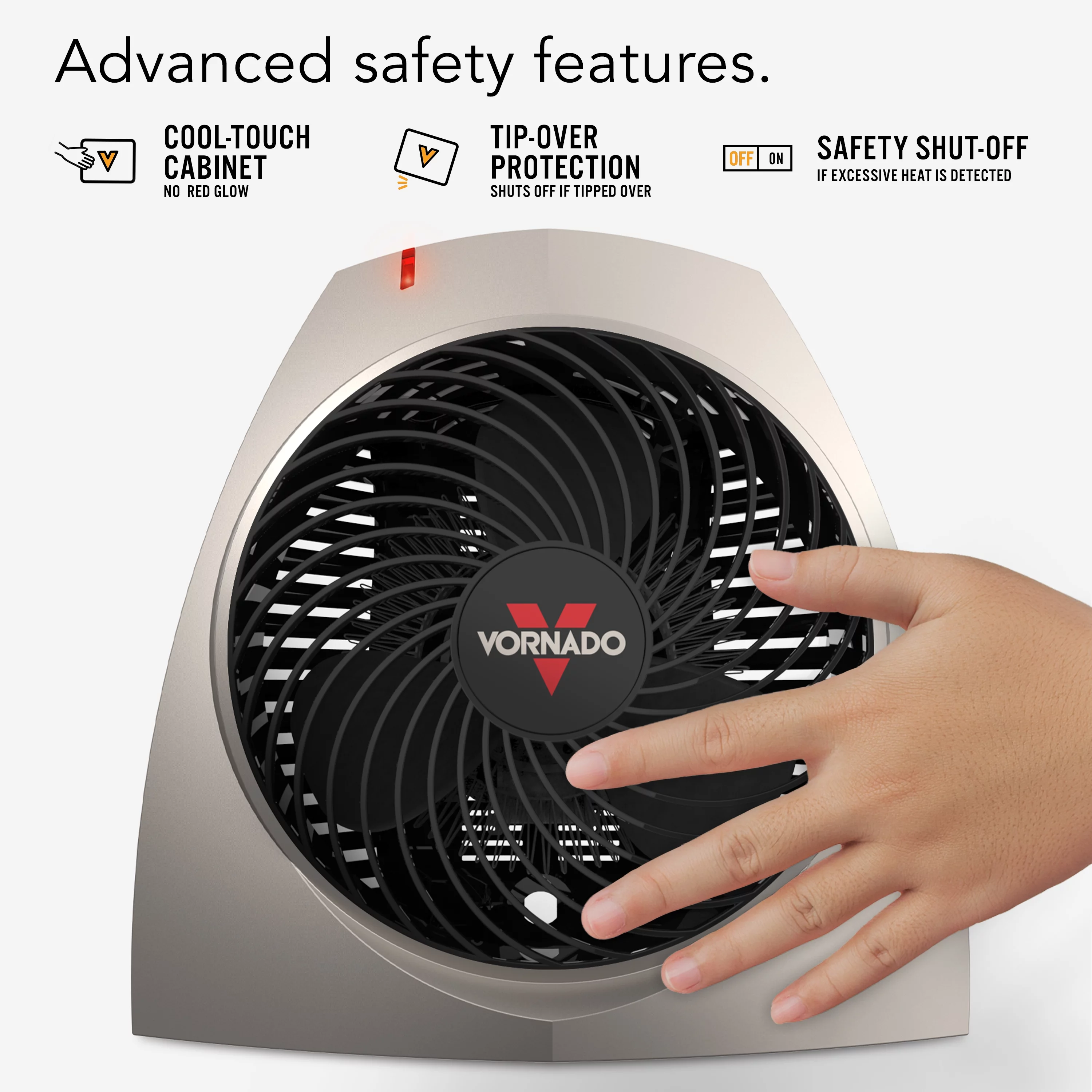 Vornado VH200 Space Heater with Vortex Circulation Technology, Champagne (New)