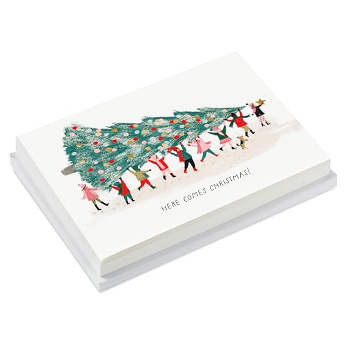 Hallmark UNICEF Boxed Christmas Cards, Here Comes Christmas (20 Cards and 20 Envelopes)