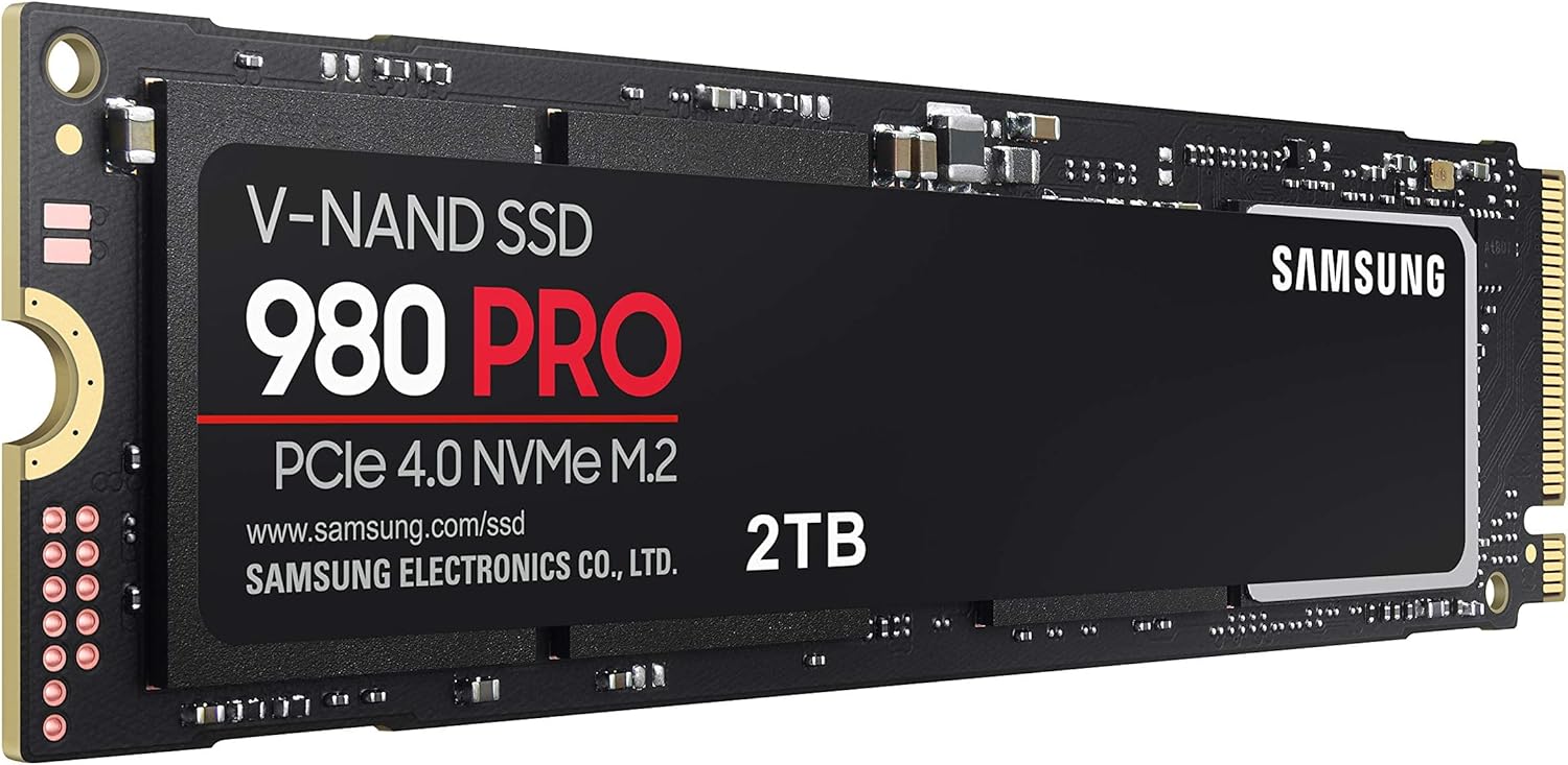 980 PRO SSD 2TB PCIe NVMe Gen 4 Gaming M.2 Internal Solid State Hard Drive Memory Card, Maximum Speed, Thermal Control, MZ-V8P2T0B