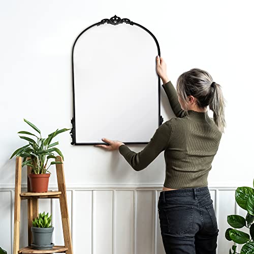 Hobby Lobby Gold Wall Arch Mirror – Arch & Flourish - MDF Back Arched Ornate Mirror for Vanity, Living Room or Event – Home Décor