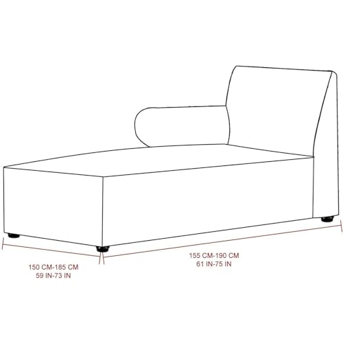 Velvet Sectional Sofa slipcover, Left/Right Thick L Shape Sofa Chaise Lounge Cover,Soft Plush Chaise Lounge Cover for loveseat sectional Sofa Washable (Grey,chaise lounge(right))