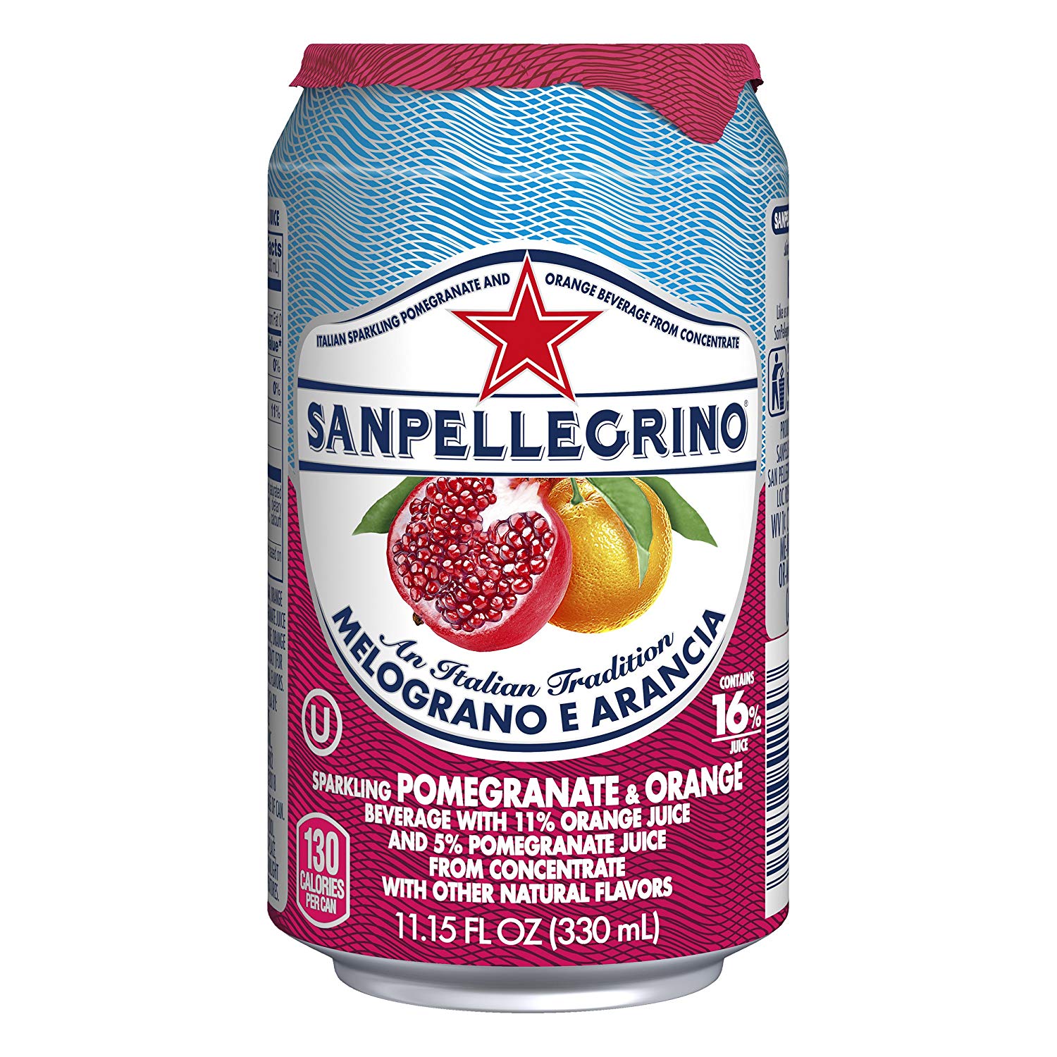 San Pellegrino Pomegranite Orange Cans -  24X330Ml