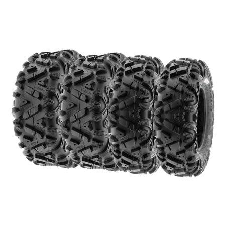Sunf All Terrain ATV UTV Tires 29x9-14 u0026 29x11-14 6 PR A033 (Complete Full Set of 4), Black