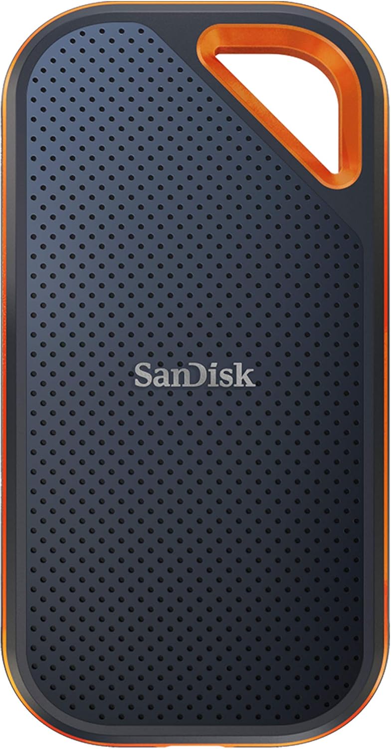 SanDisk 1TB Extreme PRO Portable SSD - Up to 2000MB/s - USB-C, USB 3.2 Gen 2x2 - External Solid State Drive - SDSSDE81-1T00-G25,Black