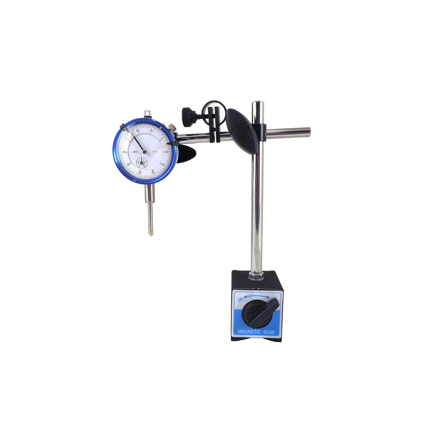 Taytools Magnetic Base with Fine Adjustment and SAE Dial Test Indicator with 0.0005 - Shop Hardware Tools Online Store