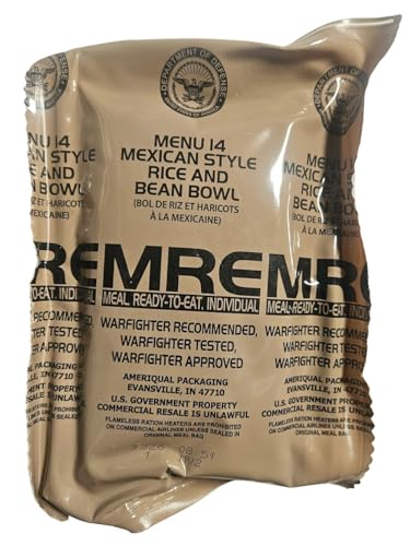 Genuine USGI Individual MRE [Meal, Ready to Eat] Inspection Date 01/2024 or Newer - You Choose Menu - Complete Ration with Entree, Snacks, Dessert, Drink Mix, Utensils, Condiments and FRH. (#23 Pepperoni Pizza)