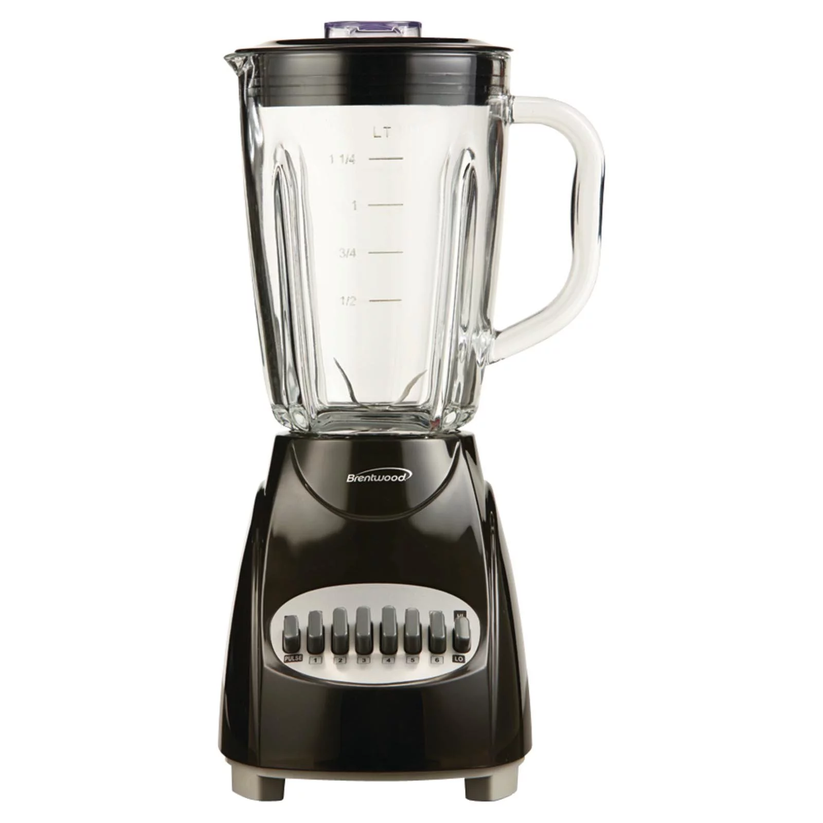 Brentwood JB-920B 12-Speed plus Pulse Blender with Glass Jar, Black