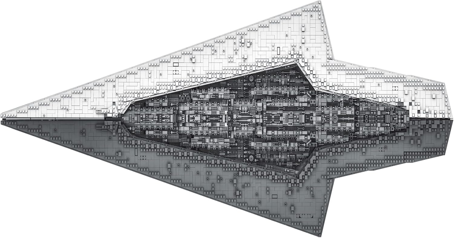 Audio Star Imperial Wars Cruiser Destroyer - 7550+ pcs Super Star UCS Imperial Destroyer Model, Compatible with Lego Star Wars, 52.7 x 18.8 x 7.8 inches