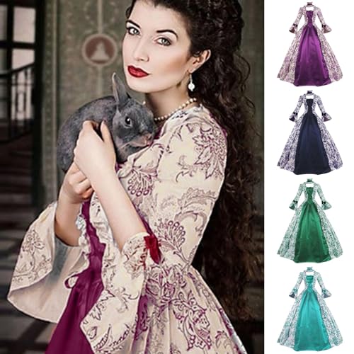 Women Renaissance Costume Medieval Dress Maxi Dress Fashion Corset Victorian Dress Vintage Half sleeve Dresses