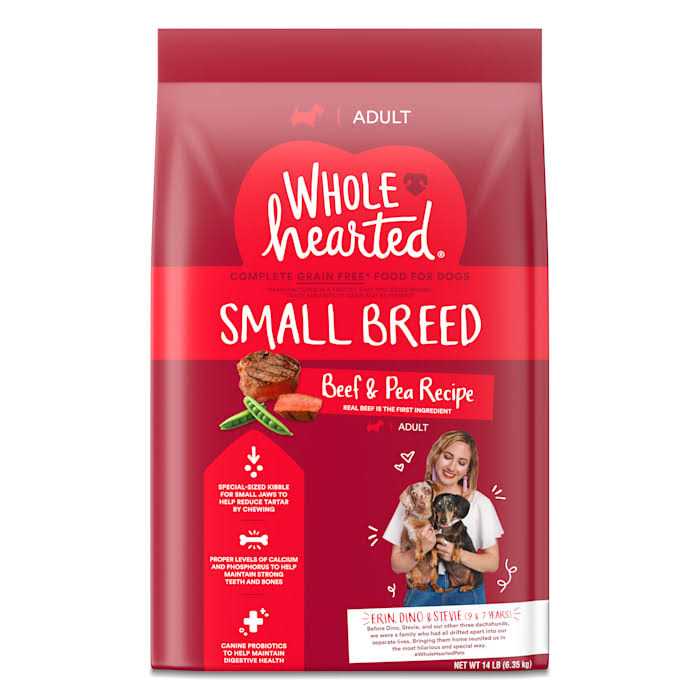 WholeHearted Grain Free Beef & Pea Recipe Small Breed Adult Dry Dog Food - Pet Supplies online store
