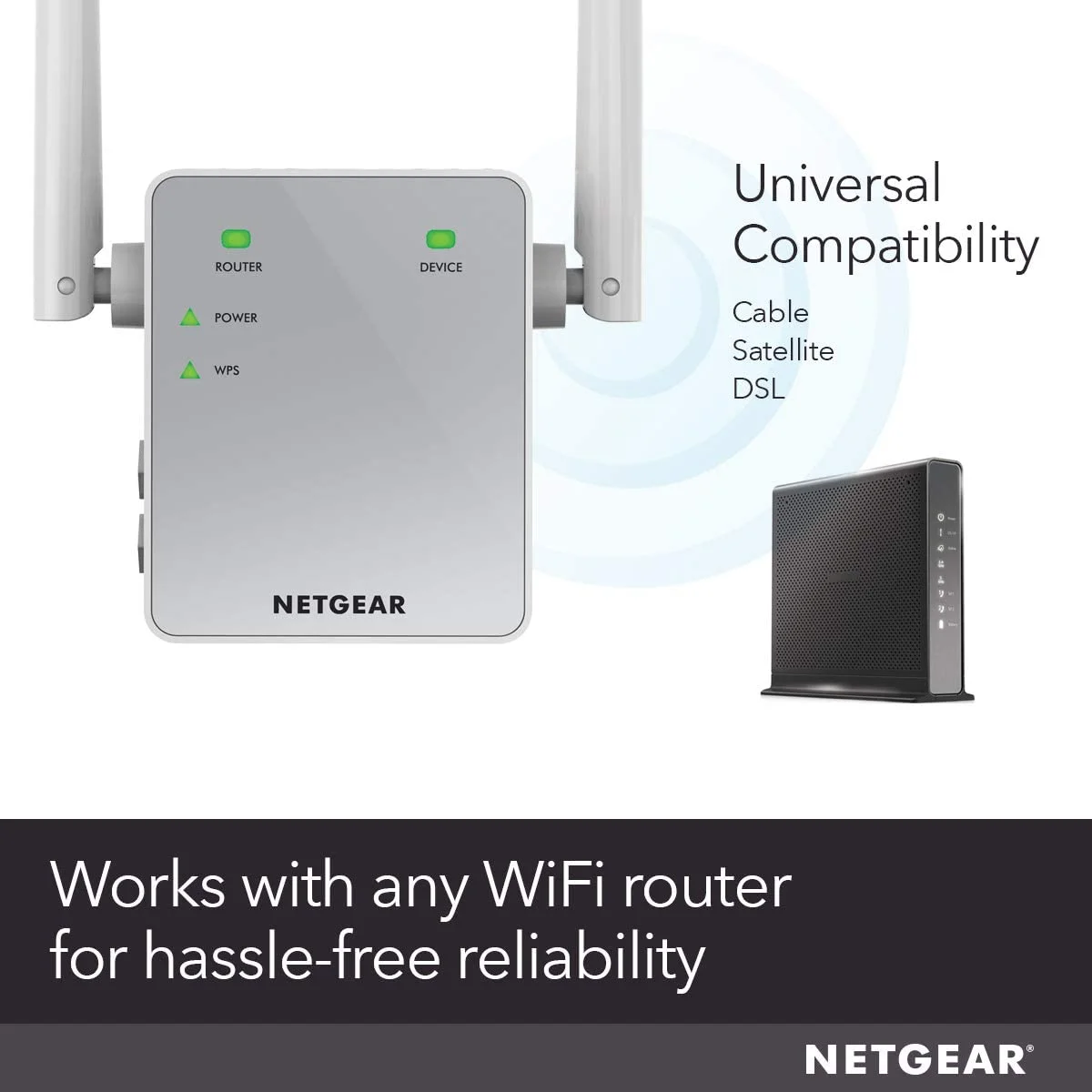 Wi-Fi Range Extender EX3700 - Coverage Up to 1000 Sq Ft and 15 Devices with AC750 Dual Band Wireless Signal Booster & Repeater (Up to 750Mbps Speed), and Compact Wall Plug Design