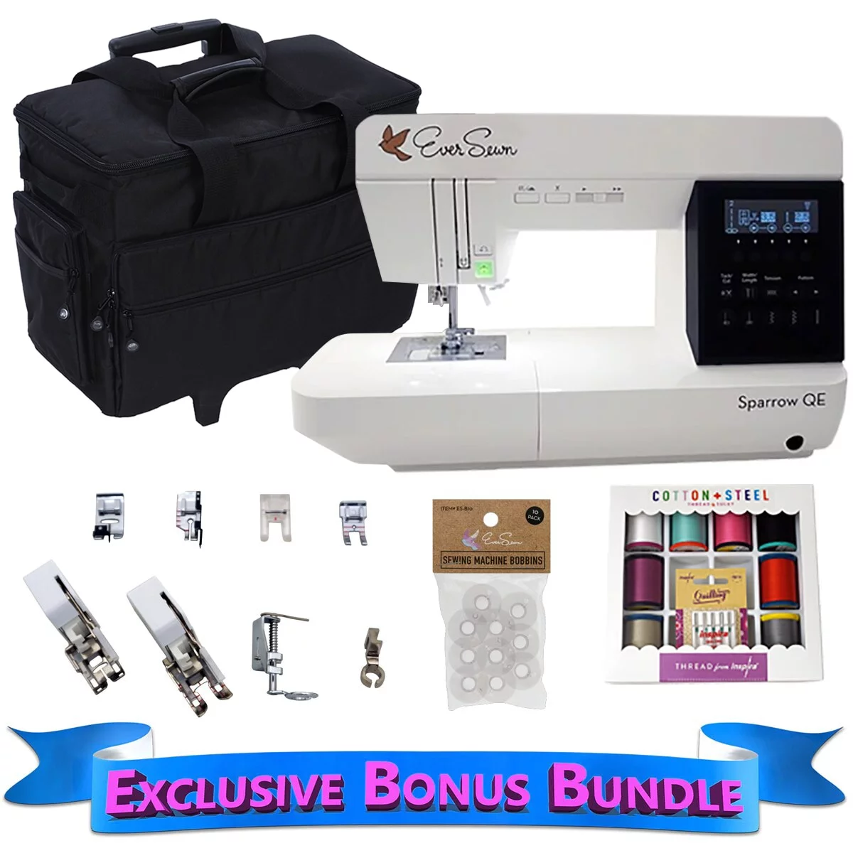 EverSewn Sparrow QE Quilting Machine With Bonus Combo