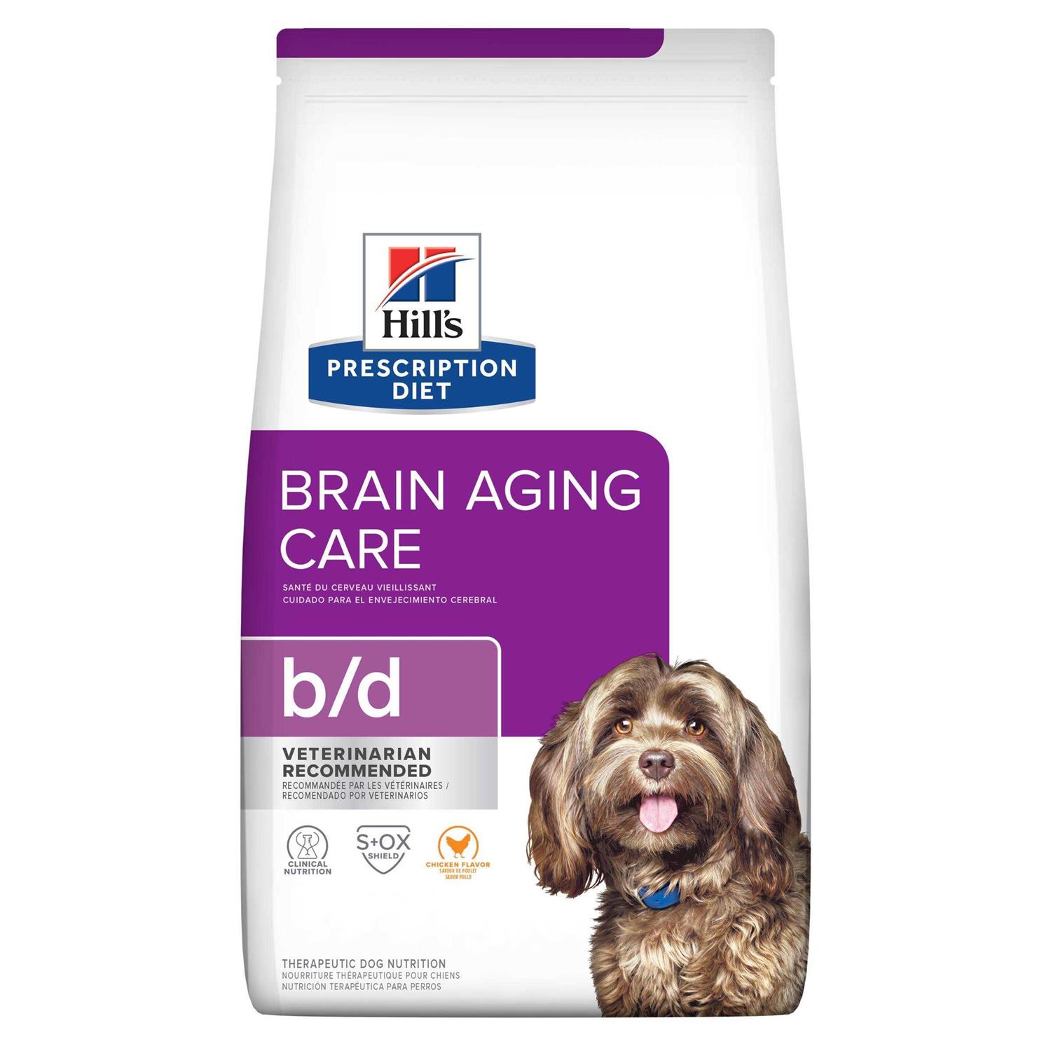 Hill's Prescription Diet b/d Brain Aging Care Chicken Flavor Dry Dog Food - Pet Supplies online store