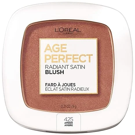 L'Oreal Paris Age Perfect Radiant Satin Blush with Camellia Oil, Amber