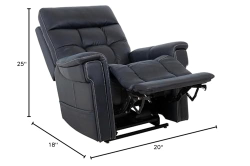 Pride ViVaLift Radiance 3-Heating Pad Lift Chair Power Recliner (PLR3955S) Small (Canyon Steel, Inside Delivery and Setup)