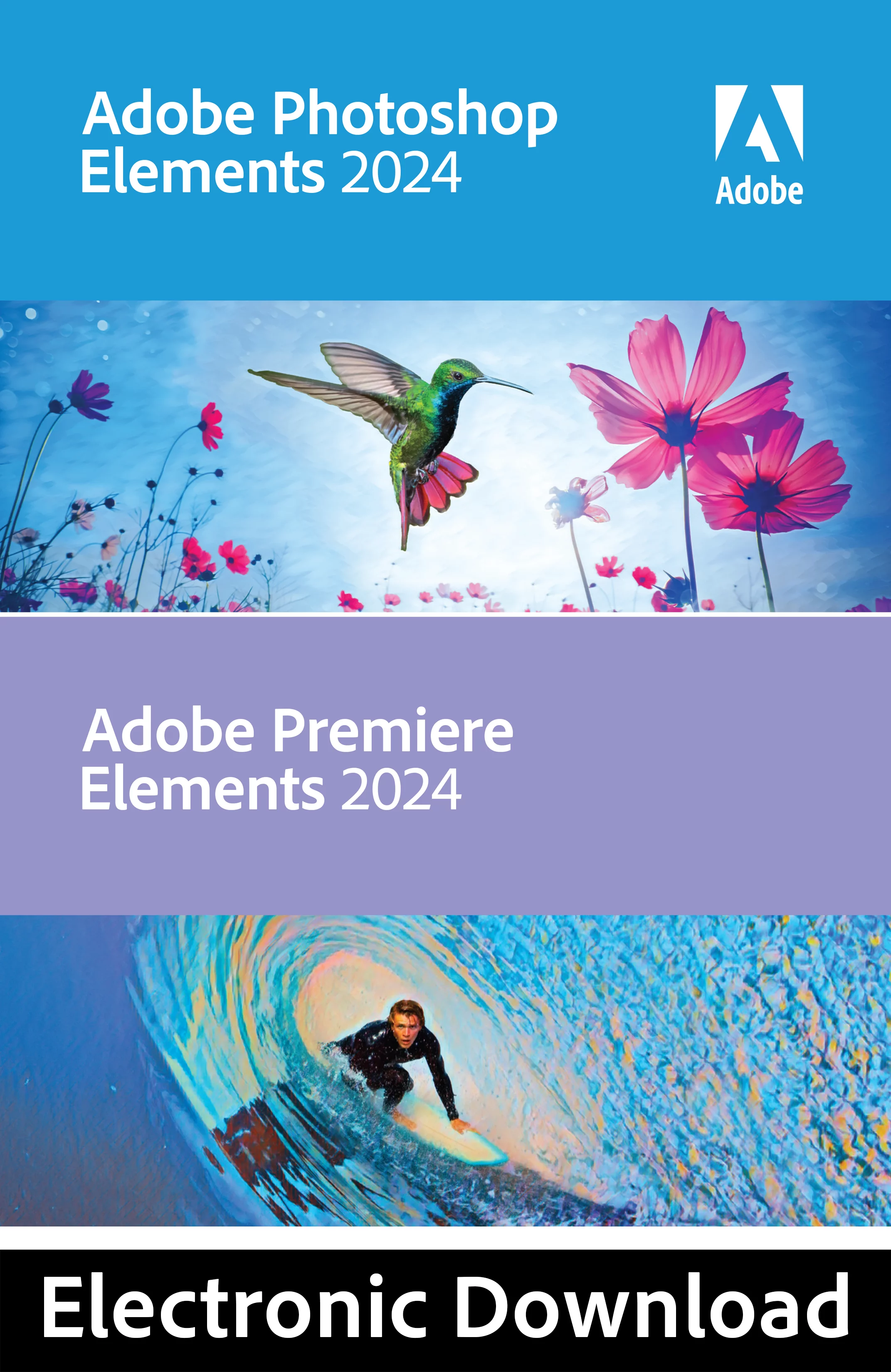 Adobe - Photoshop Elements 2024 & Premiere Elements 2024 - Windows [Digital Download]
